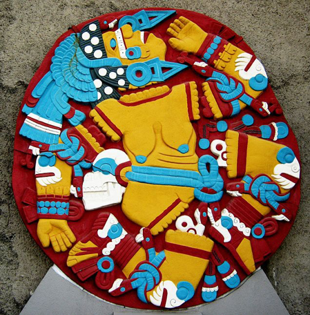 El hallazgo de Coyolxauhqui y el nacimiento de Huitzilopochtli - coyolxauhqui-colores