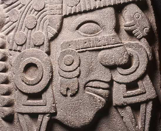 El hallazgo de Coyolxauhqui y el nacimiento de Huitzilopochtli - detalle-del-rostro-de-coyolxauhqui-conaculta-inah
