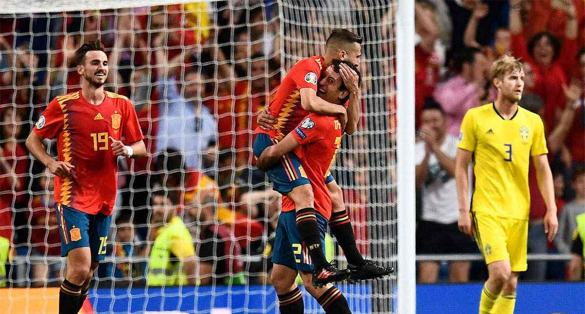 España vence 3-0 a Suecia rumbo a la Eurocopa 2020