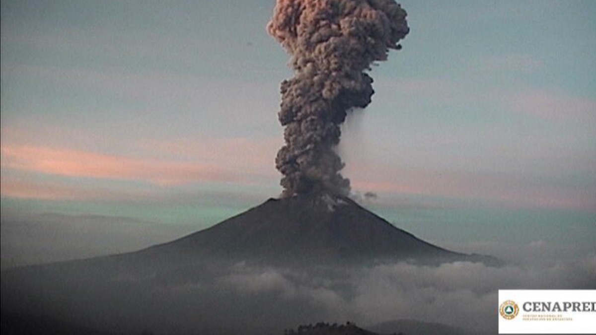 Dispersión de ceniza del Popocatépetl afectará Puebla y Morelos