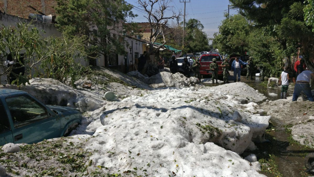 Afectadas 457 viviendas tras granizada atípica en Guadalajara