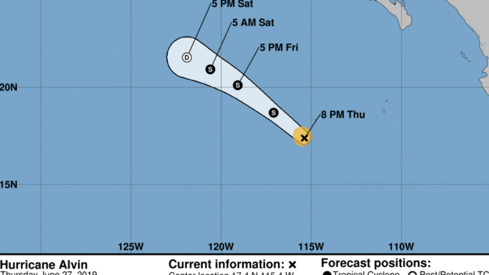 ‘Alvin’ es el primer huracán de la temporada en el Pacífico oriental