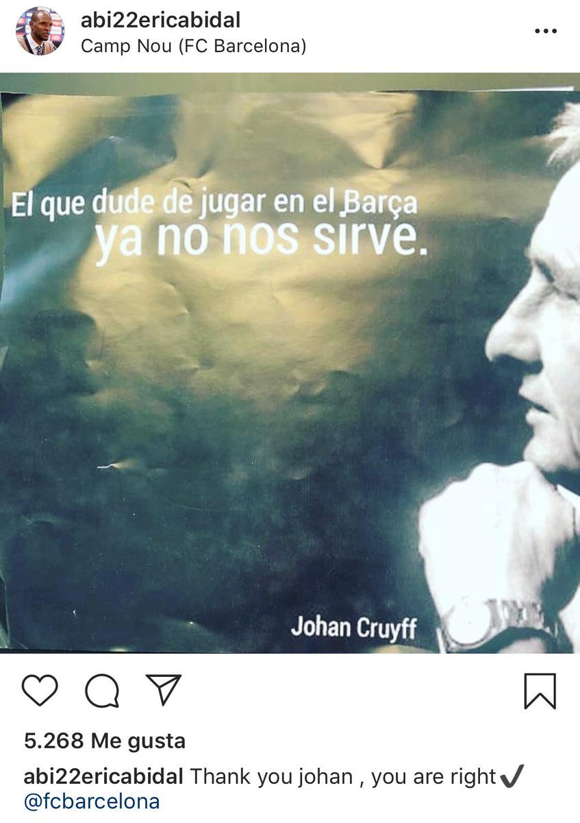 'Hackean' la cuenta de Eric Abidal en Instagram - instagram-abidal-ligt