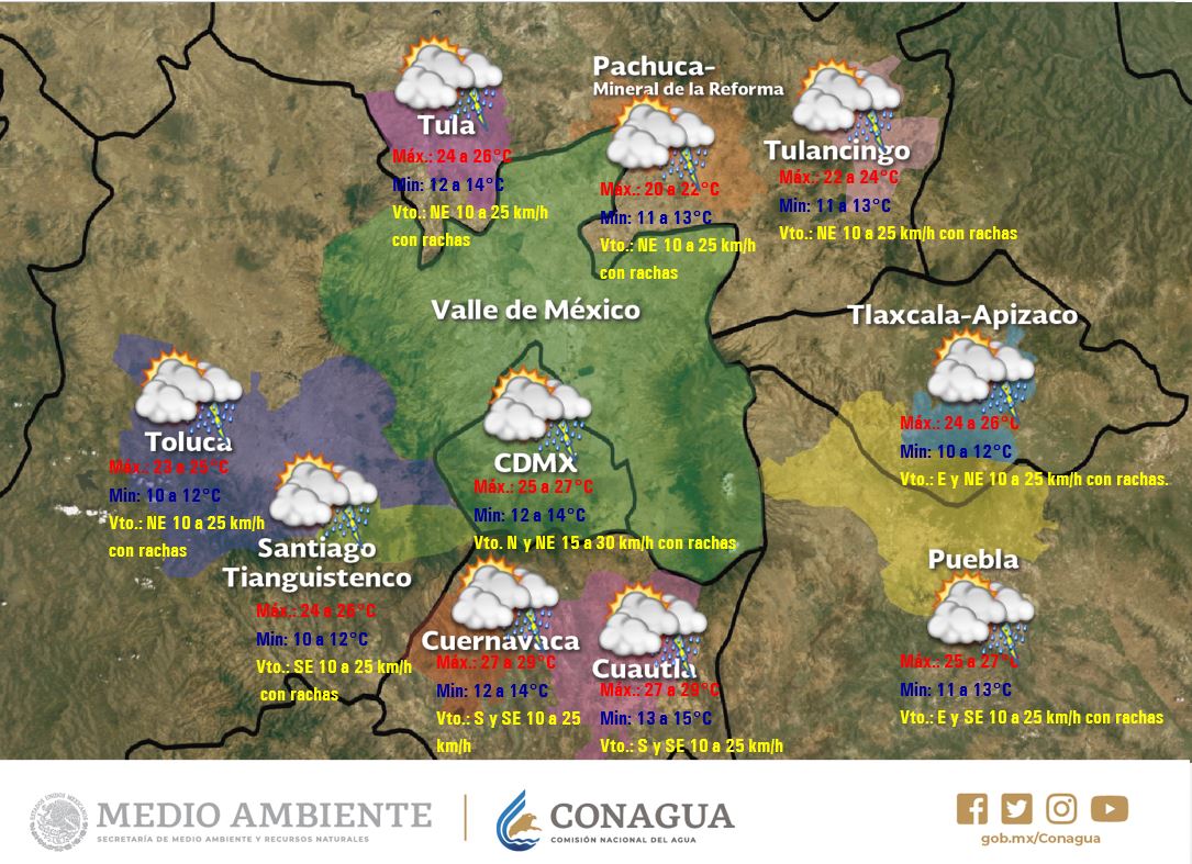 Lluvias fuertes y posibles granizadas en el Valle de México - lluvias-ciudad-de-mexico-4