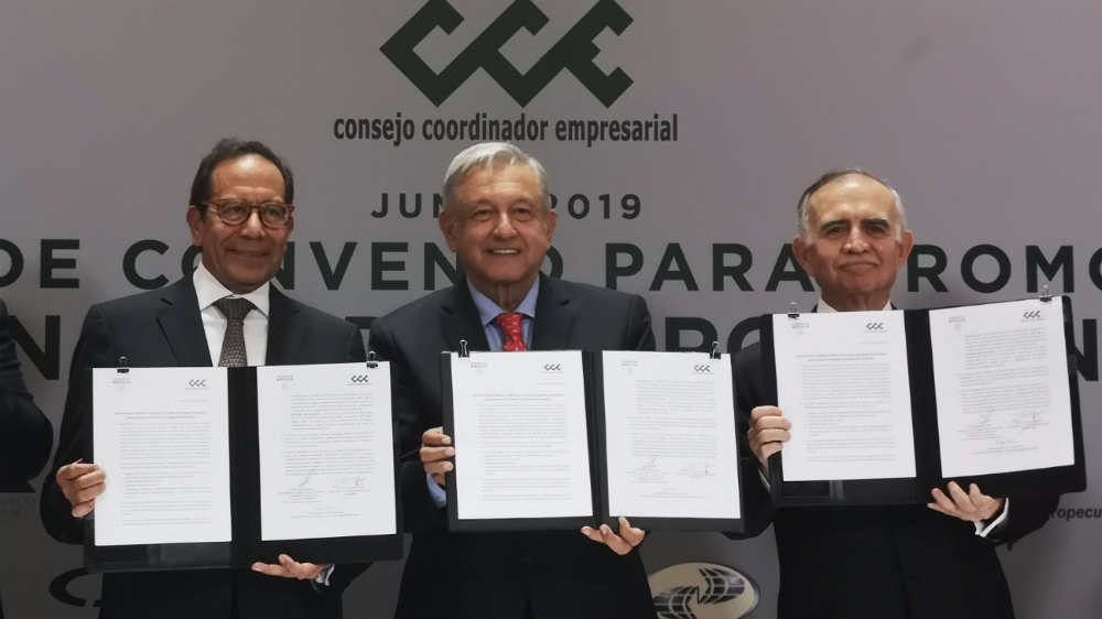 López Obrador agradece apoyo de empresarios durante crisis con EE.UU.