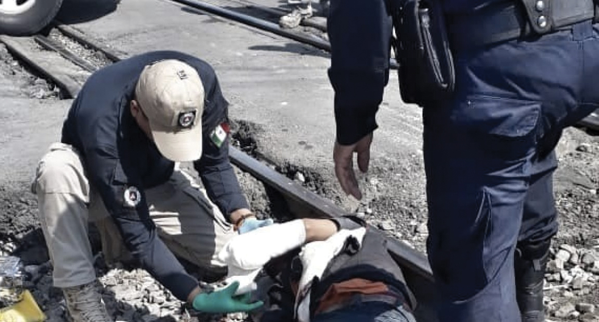 Tren mutila brazo a migrante en Tlaxcala
