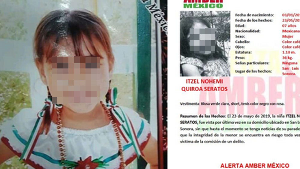 Detienen a presunto asesino de niña de siete años en Sonora