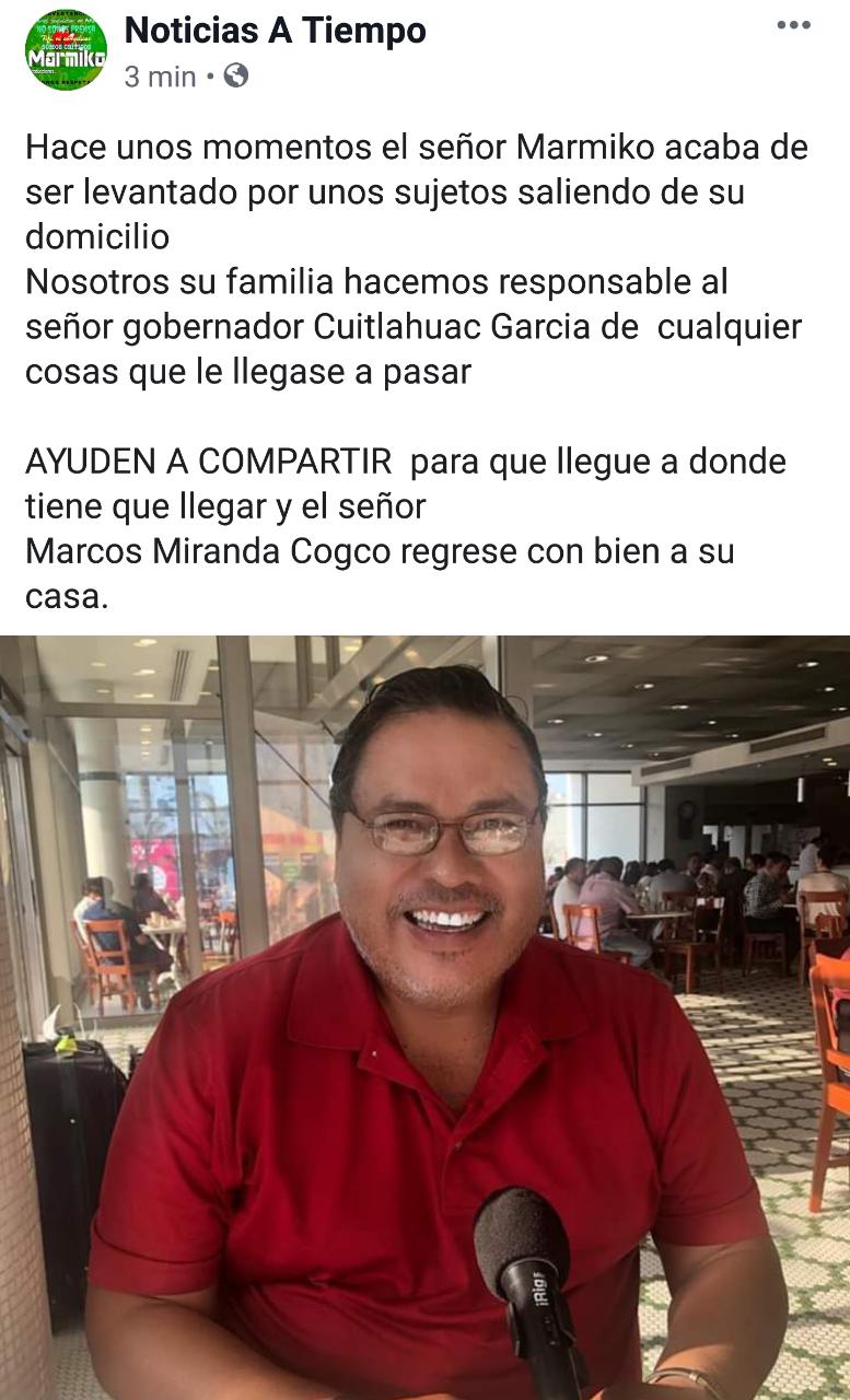 Secuestran a periodista en Boca del Río - periodista-boca-del-rio