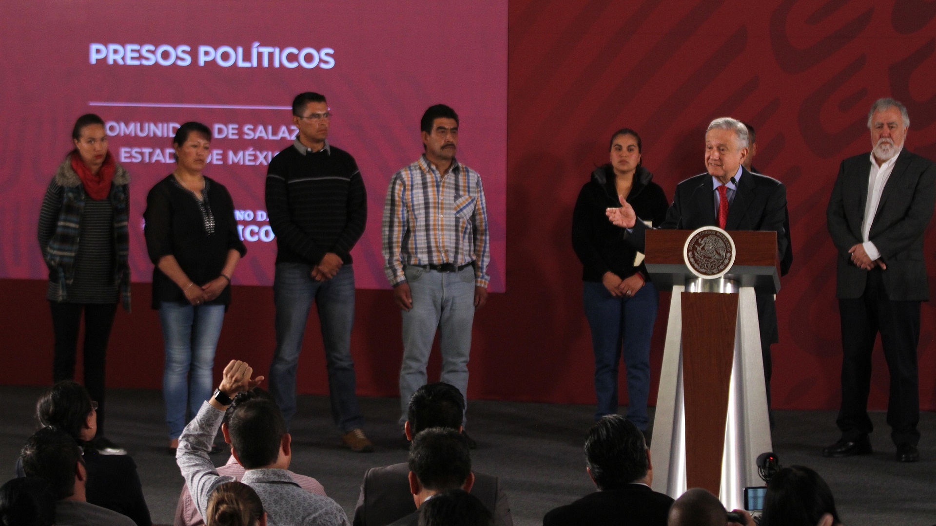 Suman 31 presos políticos liberados por el nuevo Gobierno Federal - presos-politicos-en-conferencia-de-prensa-de-amlo