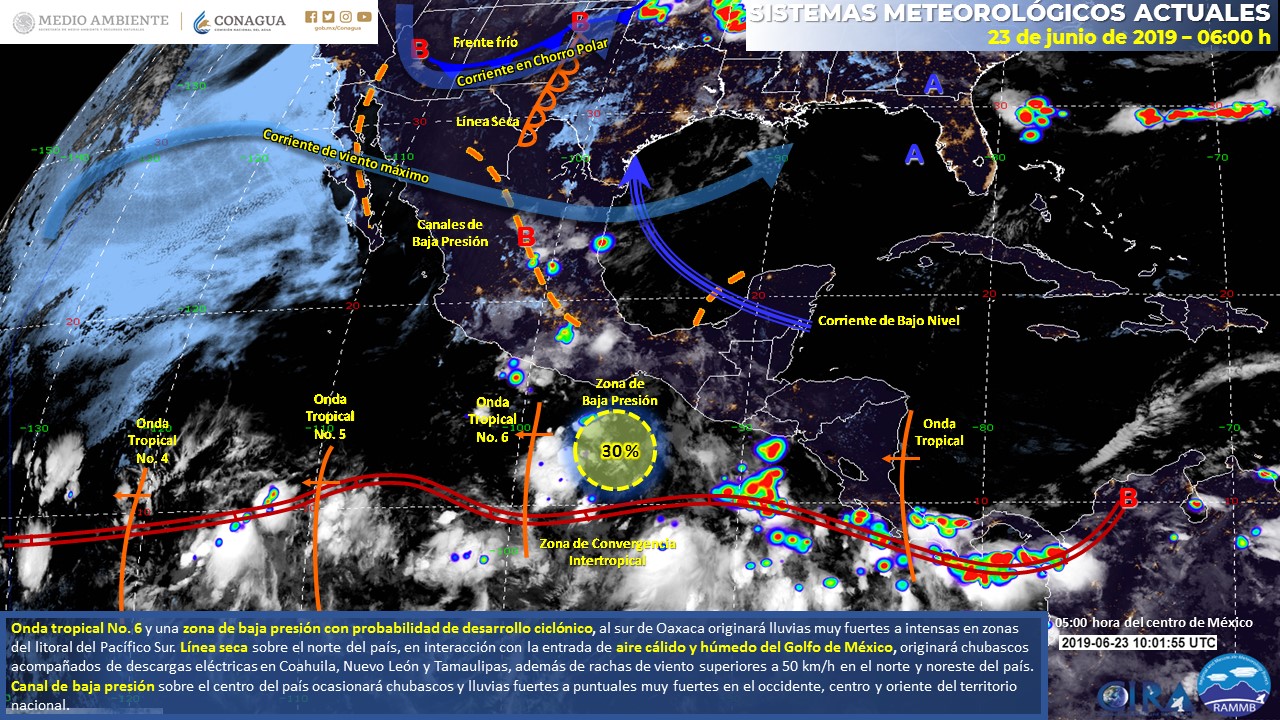 Lluvias fuertes a intensas afectarán varios estados del país - pronostico-del-tiempo-domingo-23