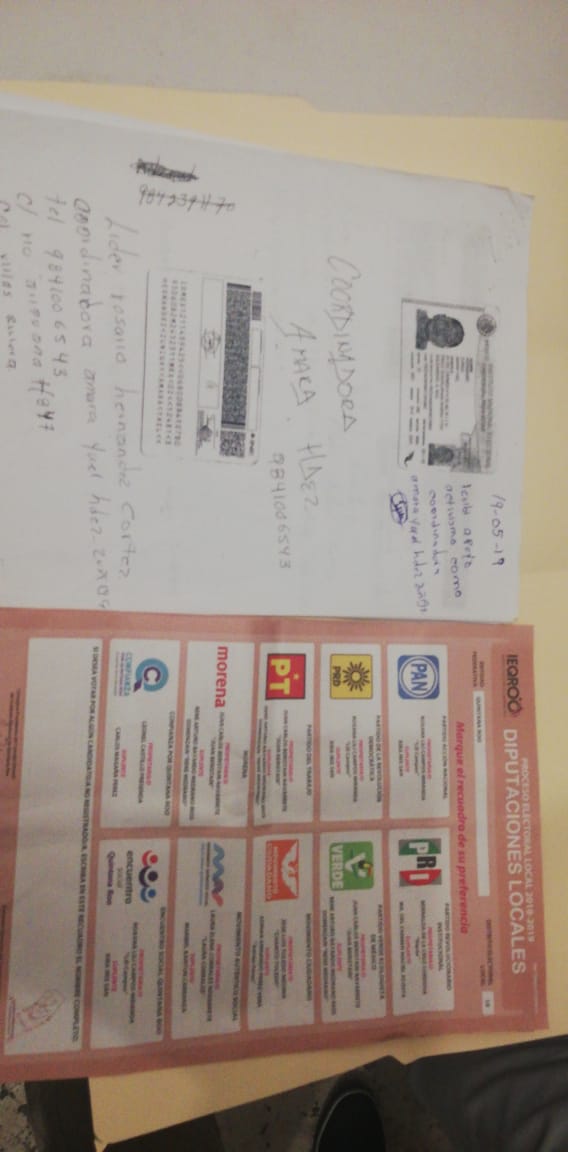 Hallan propaganda de candidata en casa donde pagaban a presuntos acarreados - propaganda-quintana-roo