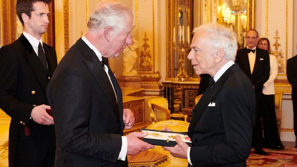 Condecoran a Ralph Lauren como caballero honorario de Inglaterra