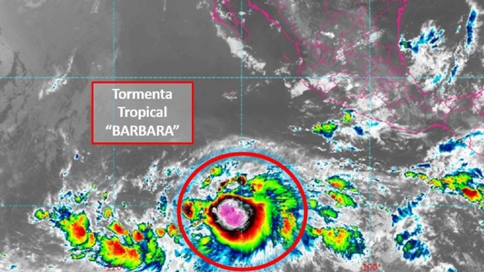 Se forma la tormenta tropical ‘Barbara’ en el Pacífico Se forma la tormenta tropical ‘Barbara’ en el Pacífico