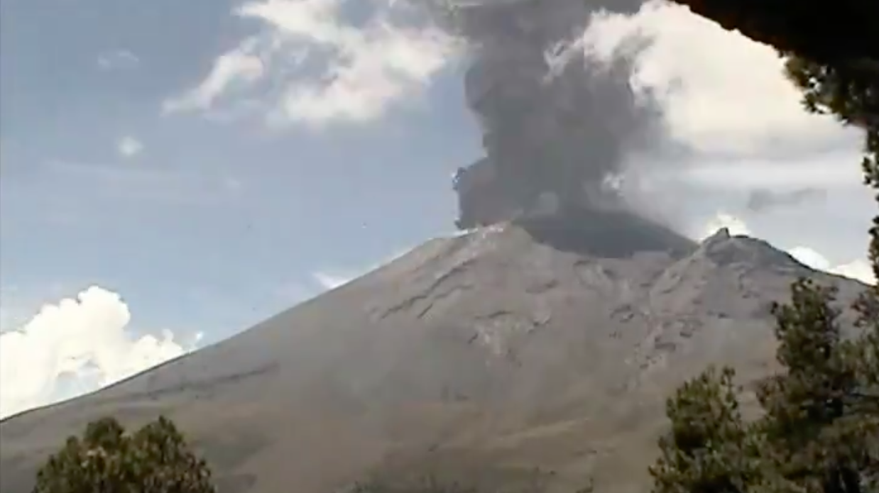 Popocatépetl registra nueva explosión este mediodía