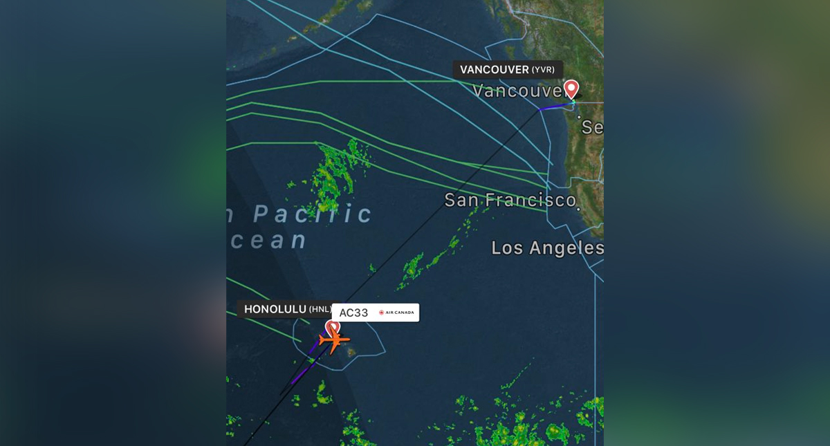 Avión de Air Canada sufre turbulencia súbita y aterriza de emergencia en Hawaii