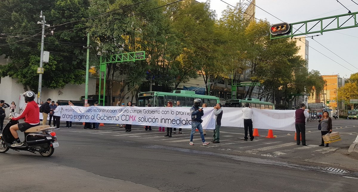 Retiran bloqueo de Eje 4 Sur y Eje Central Lázaro Cárdenas