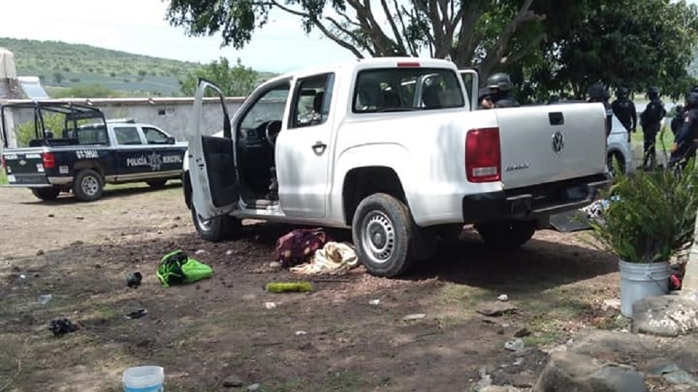 Ataque contra Guardia Nacional y Mando Único deja un herido en Pénjamo - camioneta-de-agresores