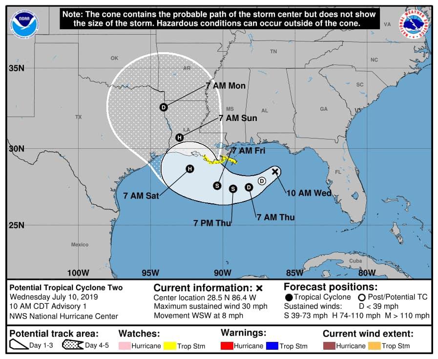 Ciclón tropical potencial “dos” se ubica a mil 130 km de Tamaulipas - ciclon-tropical-smn