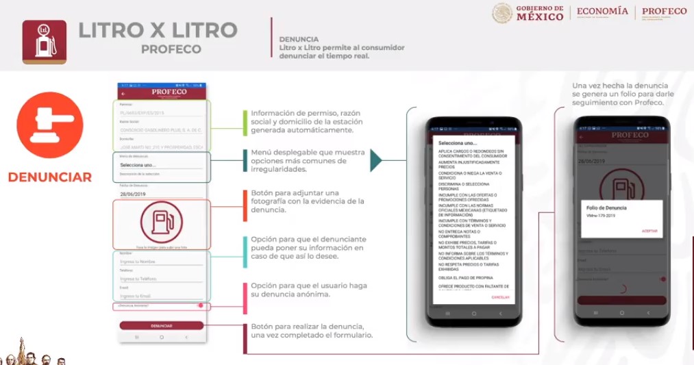 Profeco lanza la app de gasolineras 'Litro x Litro' - denuncias-app-lxl