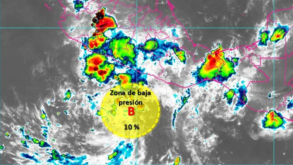 Probabilidad para desarrollo ciclónico al sur de Guerrero