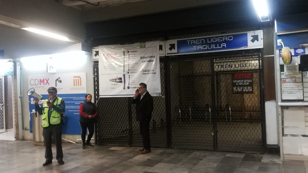 Inicia cierre de 10 estaciones del Tren Ligero de la CDMX