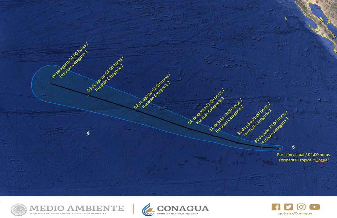 Tormenta tropical Flossie se aleja de costas mexicanas - flossie-1