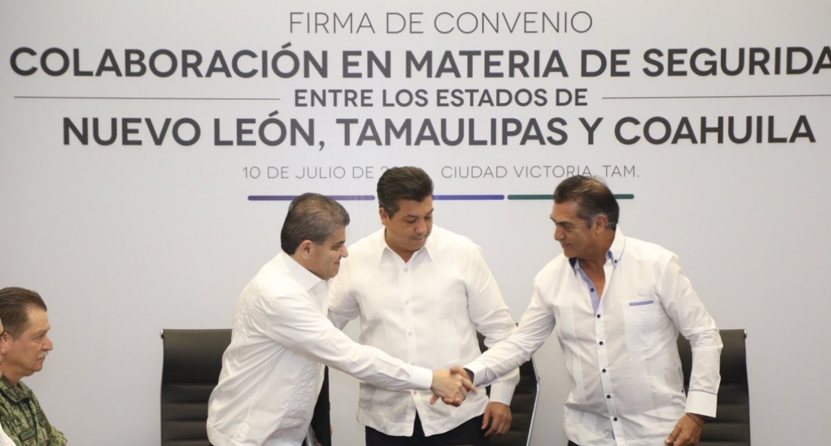 Tamaulipas, Nuevo León y Coahuila firman acuerdo de seguridad pública