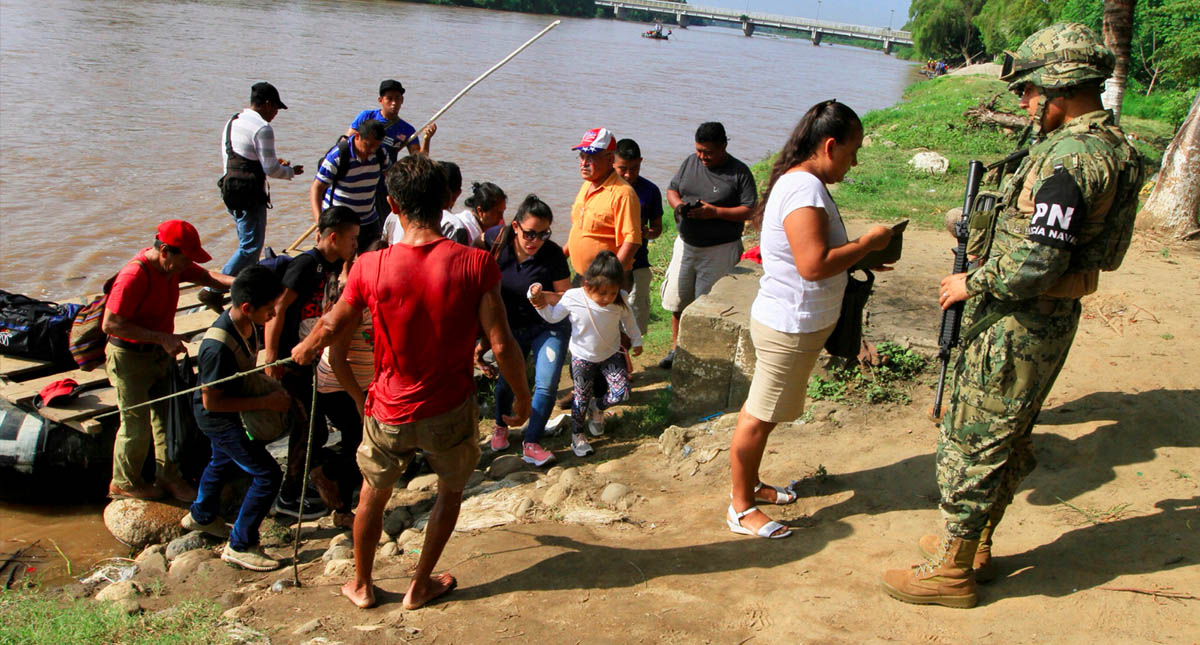 Guardia Nacional refuerza presencia en río Suchiate