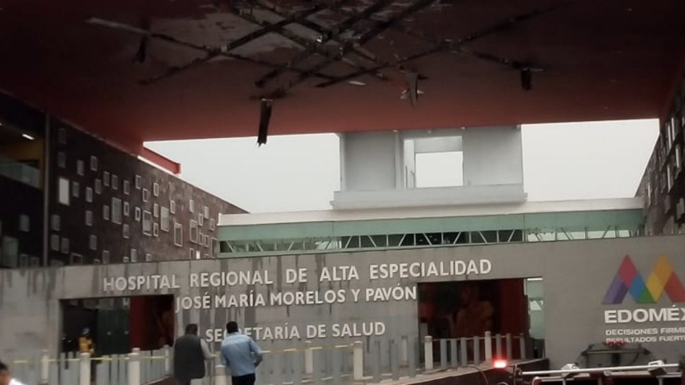 Extinguen incendio en Hospital Regional de Zumpango