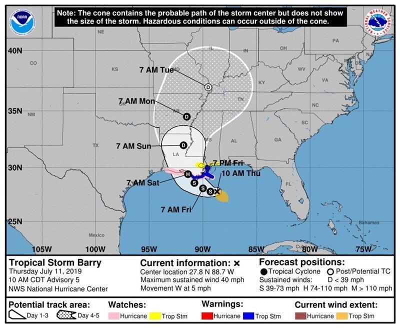 Nueva Orleans en alerta máxima por llegada de Barry - huracan