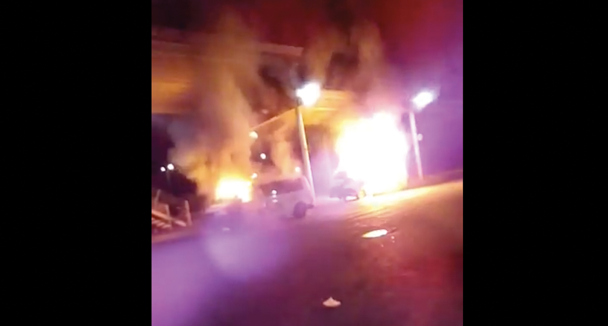 #Video Incendian unidades de transporte público en Tecámac