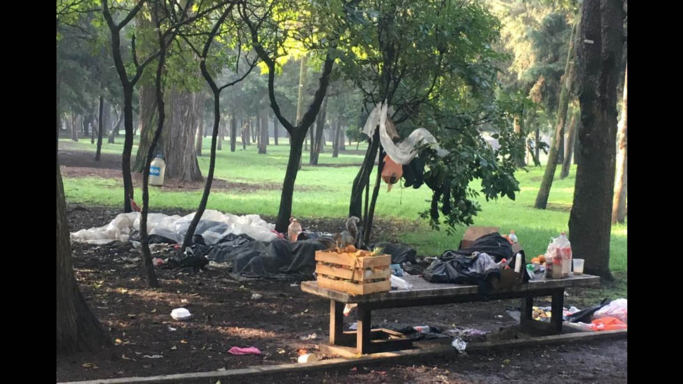 Indigentes instalan campamentos en el bosque de Chapultepec - indigentes-museo-tamayo-4
