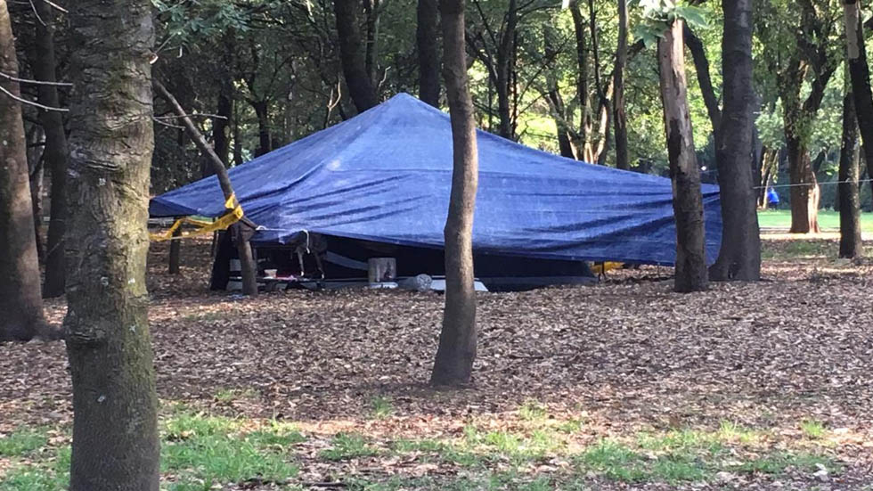 Indigentes instalan campamentos en el bosque de Chapultepec