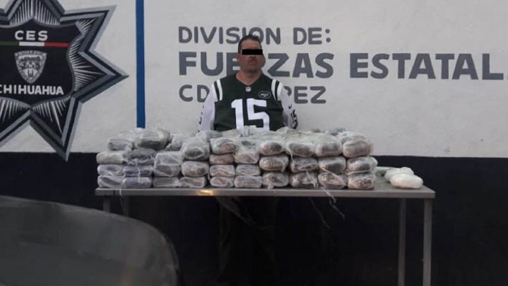 Detienen a integrante de ‘La Línea’ con más de 45 kilos de droga