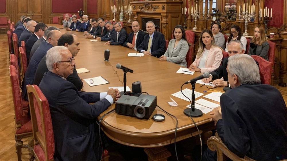 López Obrador se reúne en Palacio Nacional con empresarios de Michoacán