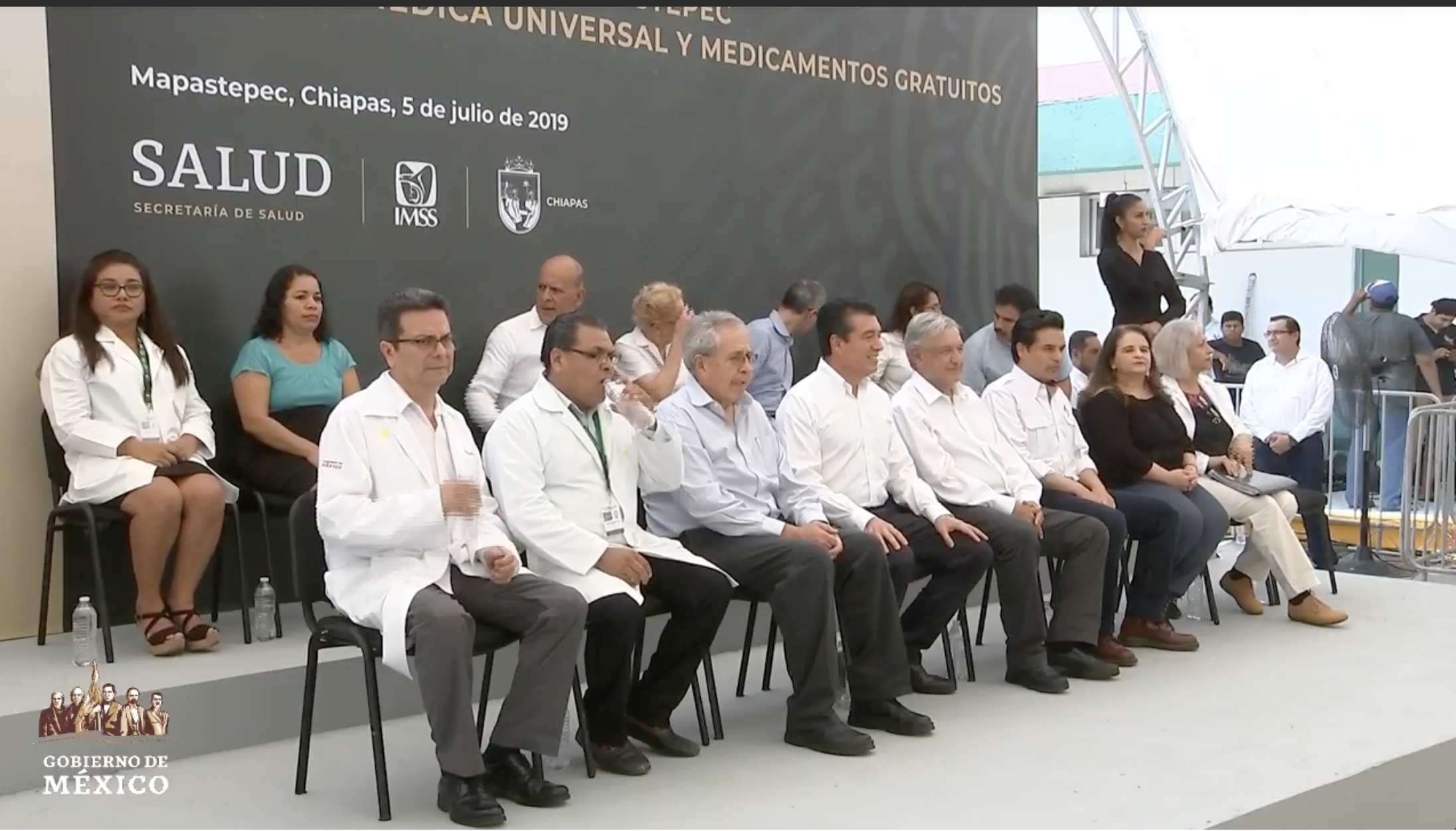 Visita de López Obrador en el Hospital Rural Mapastepec, Chiapas