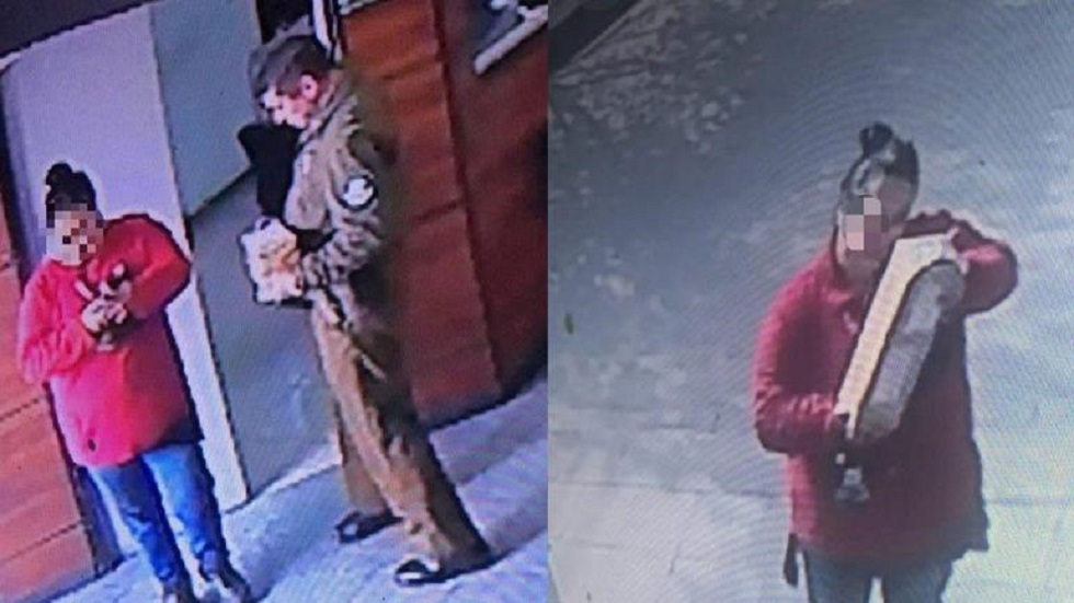Explosión de paquete bomba hiere a cinco funcionarios en Chile - mujer-que-entrego-paquete-bomba-en-comisaria-de-los-carabineros-de-chile