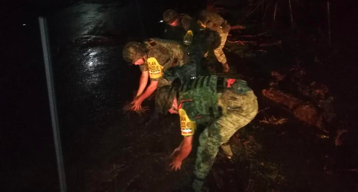 Ejército aplica Plan DN-III-E por intensas lluvias en Puebla