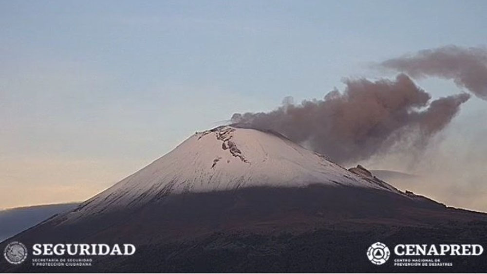 Popocatépetl registra esta mañana cuatro exhalaciones