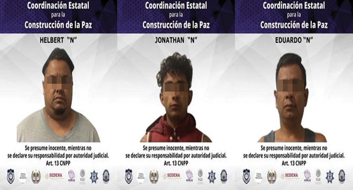 Vinculan a proceso a tres presuntos homicidas en Morelos