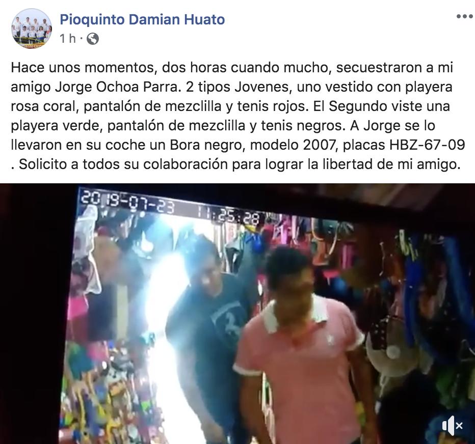 #Video Secuestran y matan al vicepresidente de Canaco Chilpancingo - publicacion-de-pioquinto-damian-sobre-el-secuestro-del-vicepresidente-de-la-canaco-chilpancingo