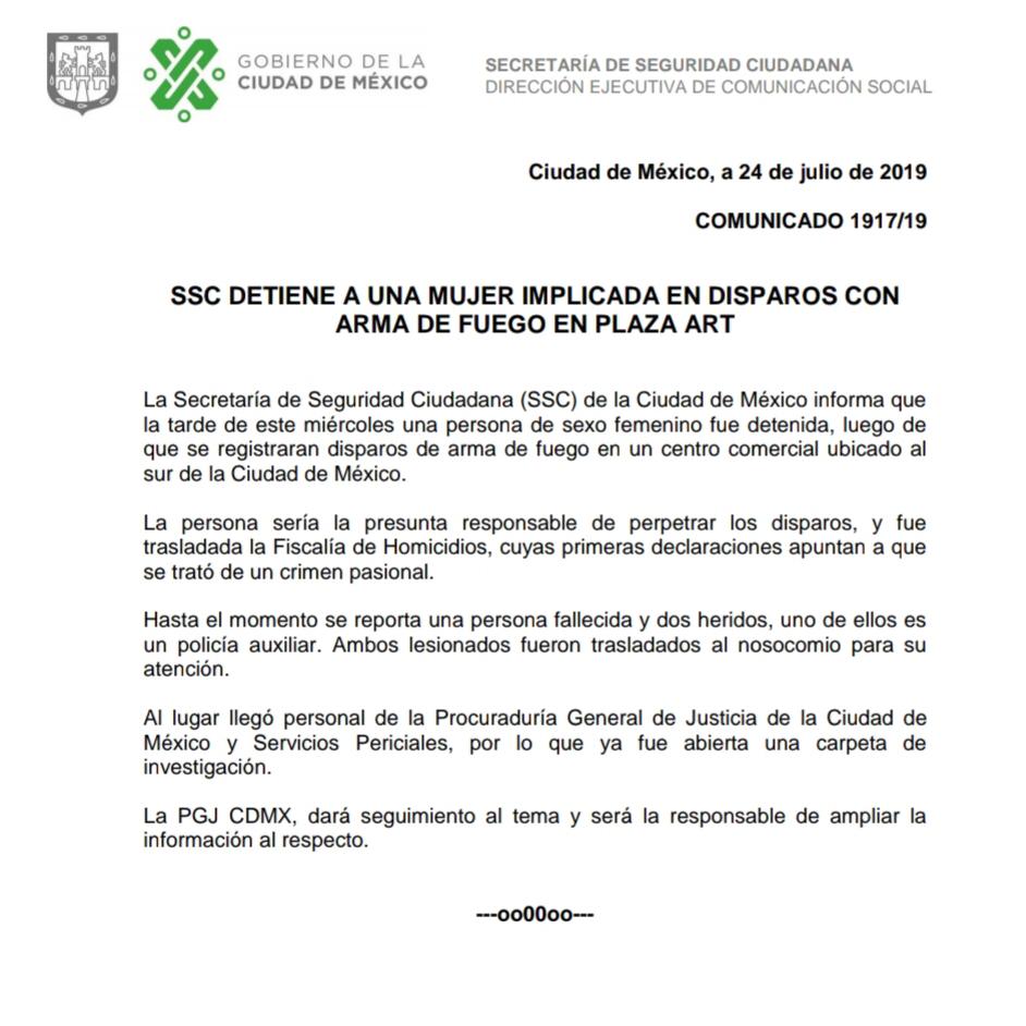 Pasional: mujer dispara en restaurante de Artz Pedregal; hay dos muertos - whatsapp-image-2019-07-24-at-65708-pm-1