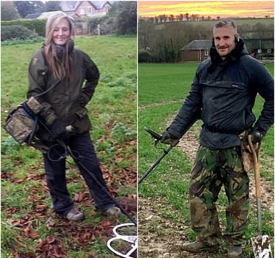 Pareja halla tesoro de monedas antiguas que valdría 5 millones de euros - adam-staples-y-lisa-grace