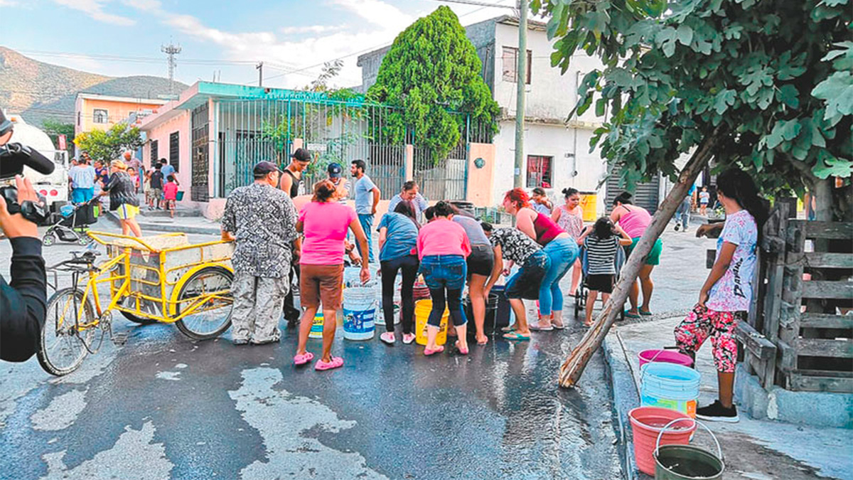 Continúa escasez de agua por fuga masiva en Monterrey