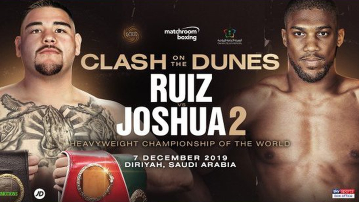 Revancha Andy Ruiz vs Anthony Joshua será el 7 de diciembre