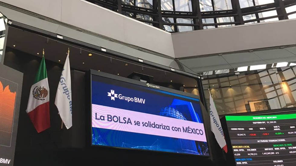 Bolsa Mexicana cierra trimestre con caída acumulada de 20.64 por ciento