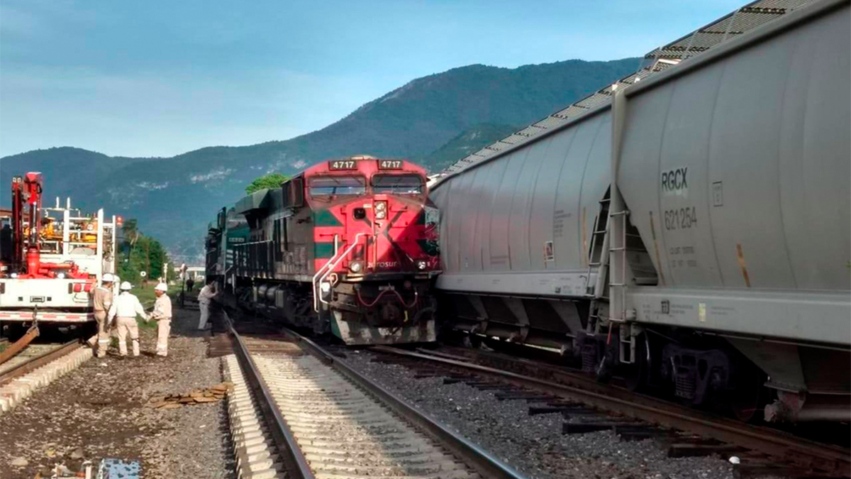 Error humano provoca choque de trenes en Veracruz