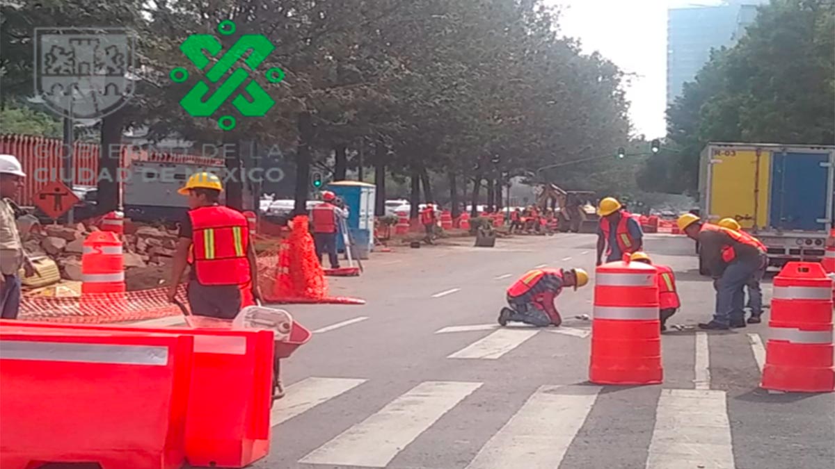 Cierran lateral de avenida Chapultepec por trabajos de rehabilitación