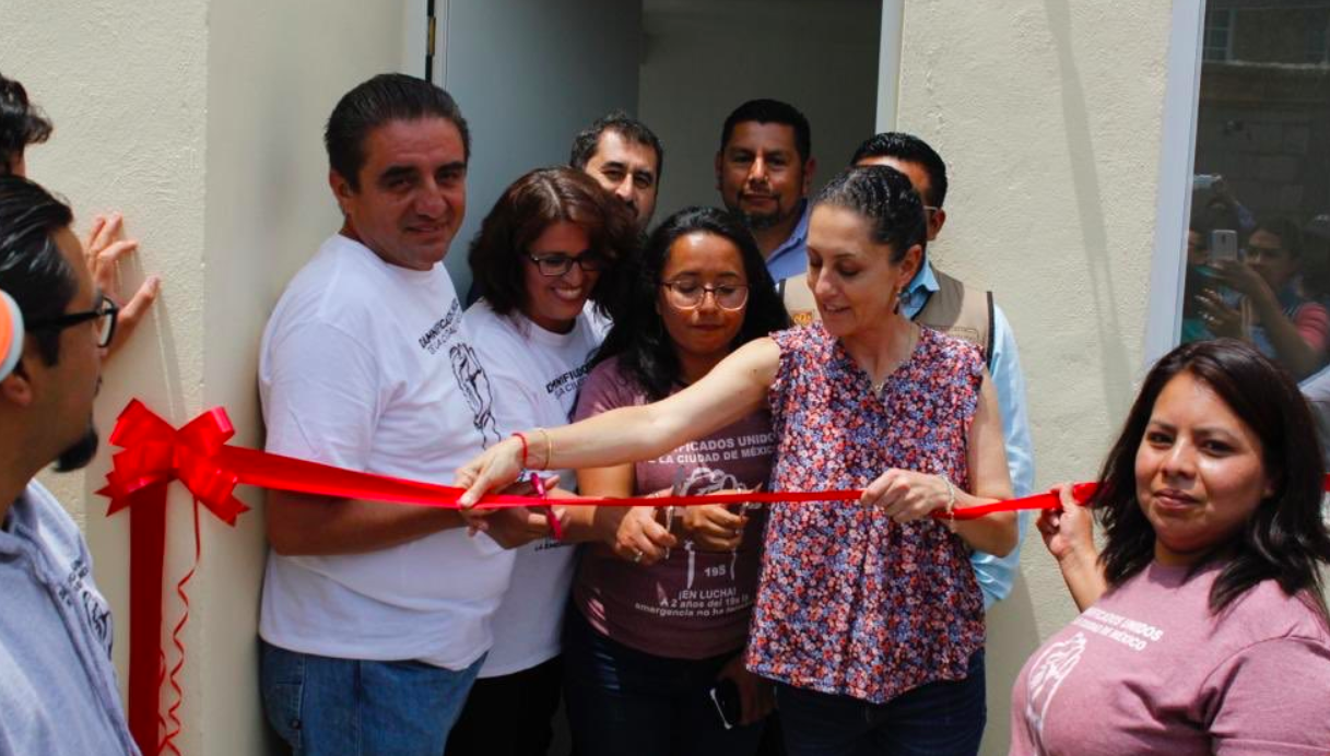 Damnificados de Tláhuac reclaman a Sheinbaum por reconstrucción