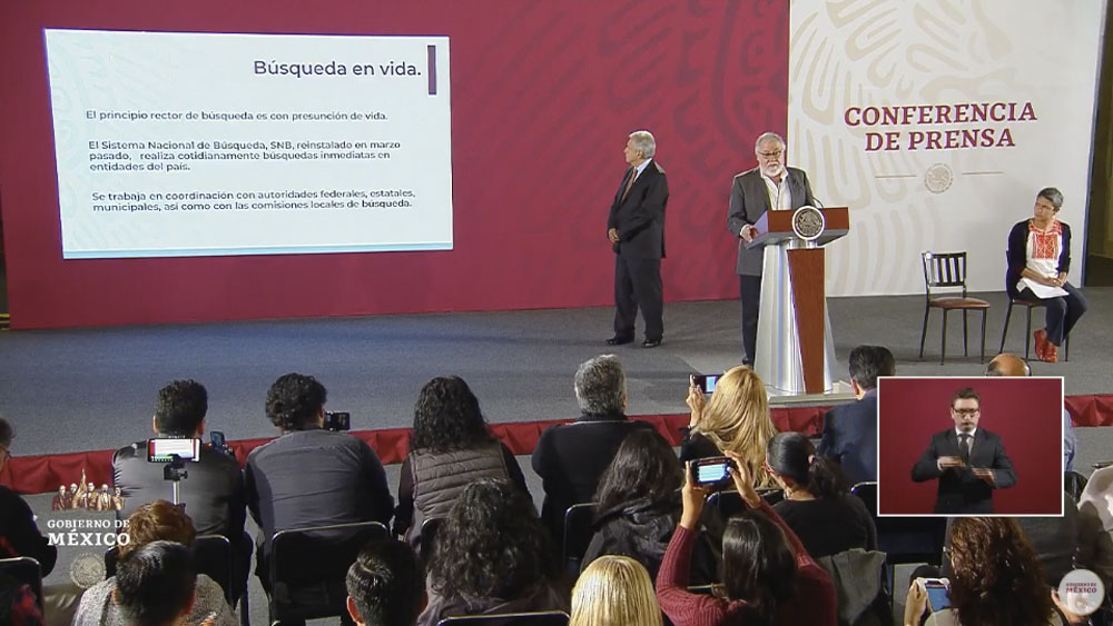 Se pretendió invisibilizar el tema de las desapariciones: Encinas